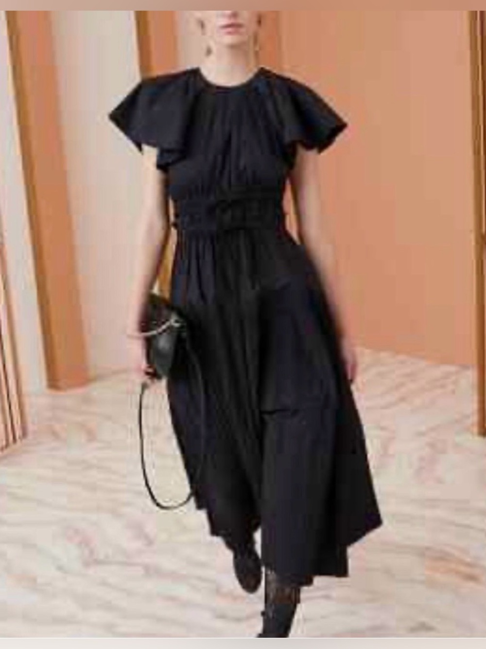 Ulla Johnson Darlene Black Midi Dress/Size 4